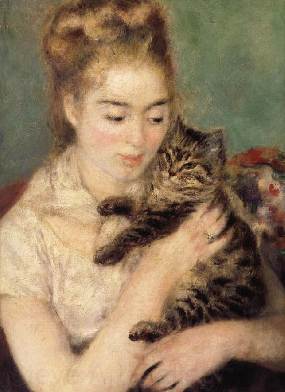 Pierre-Auguste Renoir Woman with a Cat Spain oil painting art